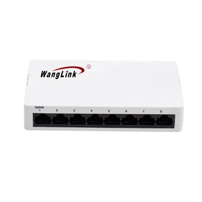 8-Port Unmanaged Gigabit Ethernet Network Switch Plastic Desktop 10/100/1000Mbps Giga Switch with 100mbps Transmission Rate