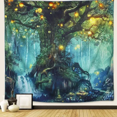 Customized 100% Polyester Tapestries Wall Decoration Wall Tapestry.