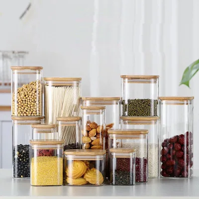 A Storage tank Made of square Borosilicate Glass Material That Can Hold Various Bean Products