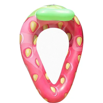 New Inflatable Strawberry Float Swimming Pool Lounge Chair for Adults