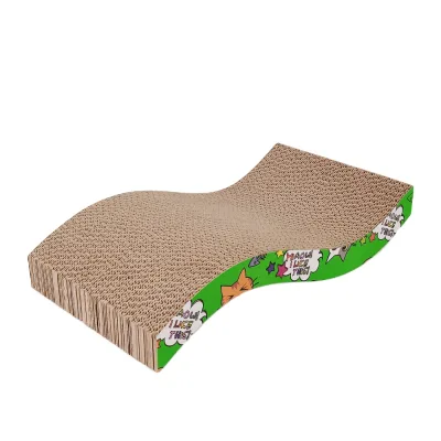 ICLE-Customized Wholesale S Shape Wavy Cat Scratcher , Cat Furniture Scratcher