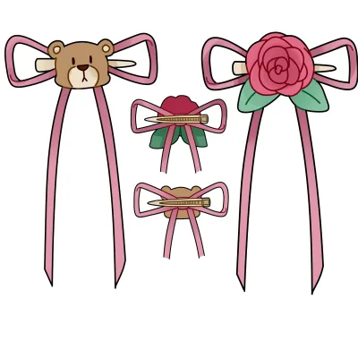 Low MOQ Custom Plush Fashion Korean Children Hair Clips Sweet Baby Hair Pins Cute Animal Baby Accessories