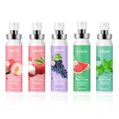 Private Label Mouth Spray Multi Effect Breath Refreshing Fruit Sprays Best Oral Mouth Freshener Spray for Bad Breath