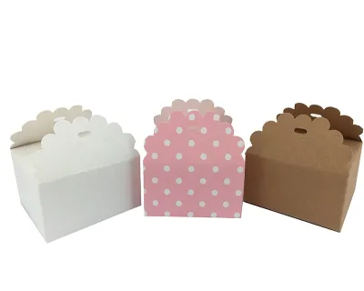 Custom made candy boxes White/ Brown/ Pink chocolate gift boxes apply to Homemade Hazelnut chocolate packing