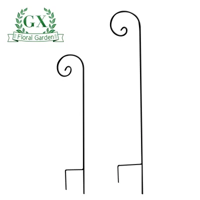 Inside Curl Shepherd's Hooks, Yard Stakes, No Assembly for Weddings Plant Baskets Solar Lights Lantern,Bird Feeder Stick