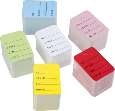 Wholesale Color Product Number Price Shop Retail Card Paper Clothing Tag Label