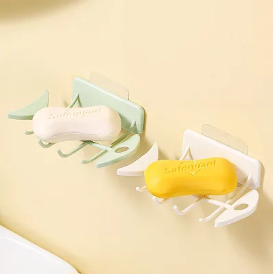 Wall-mounted Soap Box Drying Rack Home-use Creative No-drill Bathroom Storage Suction-cup Soap Box