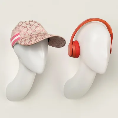 New Style Shine Plastic Mannequin Head Wall Mounted Mannequin Beautiful Wig Mannequin Head