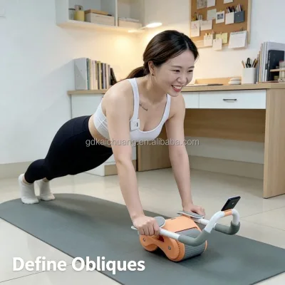 Adult Men Women Sport Core Training New Auto Rebound Ab Roller for Home Abdominal Slide Fitness Equipment