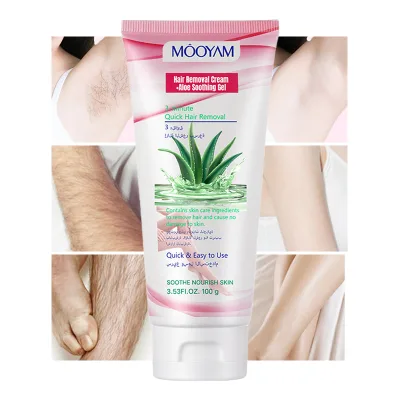 5 Mins Efficiency Natural Aloe Vera Full Body Painless Depilatory Private Label Men Women Permanent Organic Hair Removal Cream