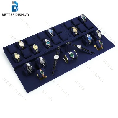 Factory Sale Watch Display Tray with Soft Watch Pillows Watch Display Organizer for Watch Store Watch Collection Storage