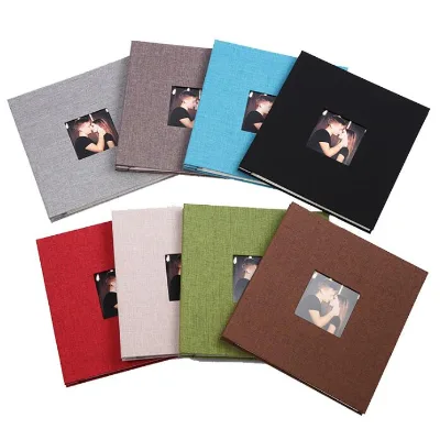 Retail Stock High Quality Linen Cover Wedding Scrapbook Photo Album for Sale