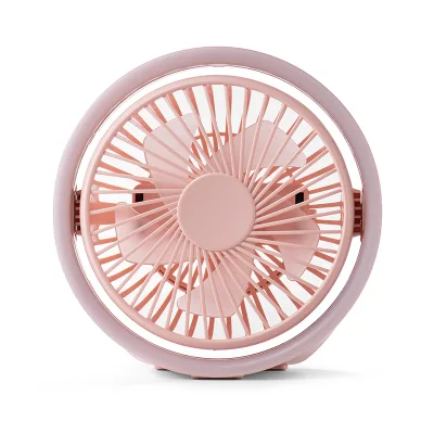 N601 Portable Wall Mount Fan Mini LED Lighting 180 Degree Rotation Hot Sale for Household Car Outdoor Use 5V Electric Power