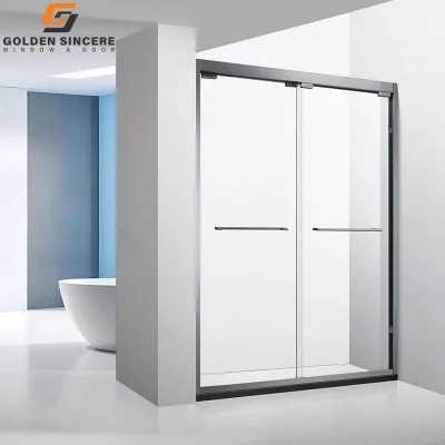 Bathroom Complete Enclosed Shower Room Stainless Steel Screen Horizontal Magnetic Bath Glass Sliding Shower Cabin Cubicle Door