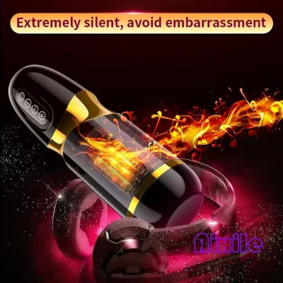 Male Masturbator Sex Toys Male Penis Training Vibrator with 10 Vibration 5 Thrusting Modes Mens Sex Machine Masturbators Pocket