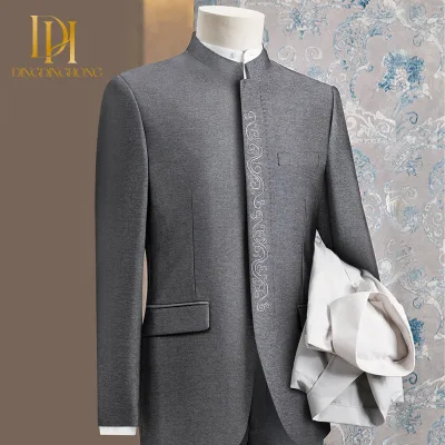 Men's Traditional Wedding Banquet Costume Chinese Stand Collar Tang Suit Chinese-style Suit - Men's Business Formal Wear