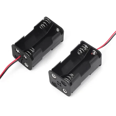 High Quality  Back to Back Battery Holder for 4 X Aa 2AA Back to Back Battery Holder  With Leads Custom Wire Length Terminal