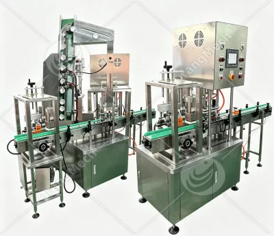 ORME Fully Automatic Two-head Vacuum Clamping Capping Machine Electrically Driven Food Glass Metal Plastic Bottles Cans