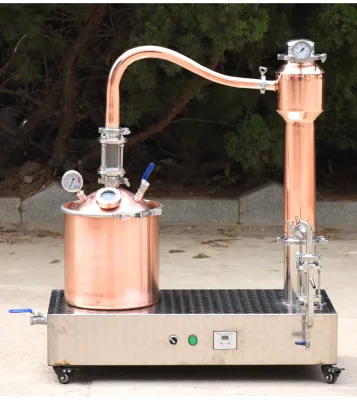 30 Liter Charente Pot Still Distiller for Alcohol Production Essential Oils Brandy Electric Heating Manufacturing Plant Use