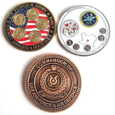 Metal Coin Factory Brass Die Struck Metal Challenge Coin Gold Silver Bronze Metal Brass Copper Coin