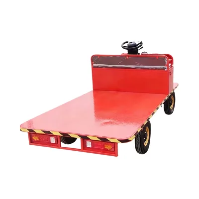 Open Flat Heavy Duty Electric Platform Truck Trolley Multifunctional Portable Metal Warehouse Utility Cart for Shopping & Tools
