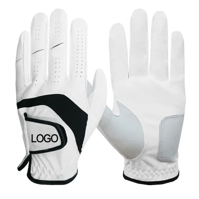 Wholesale Men's Leather Golf Gloves Custom Golf Gloves with Sports Sheepskin Premium Sports Gear