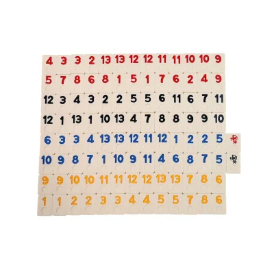 EASTOMMY ET-235088 Dominoes Game Mahjong Card Rami Number Card 106 Pieces Rami Lago Rice Board Game Card Indoor Puzzle