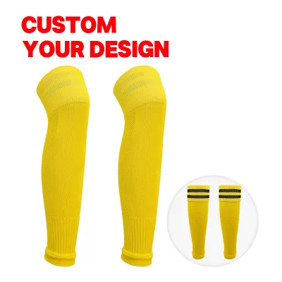 Wholesale Tubes Pre Cut Soccer Socks Sleeves Knee High Footless Football Socks Extra Long Football Socks Sleeves