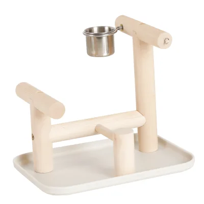 Wooden Bird Feeding Box, Fixed Positioning All-in-One Desktop Feeder