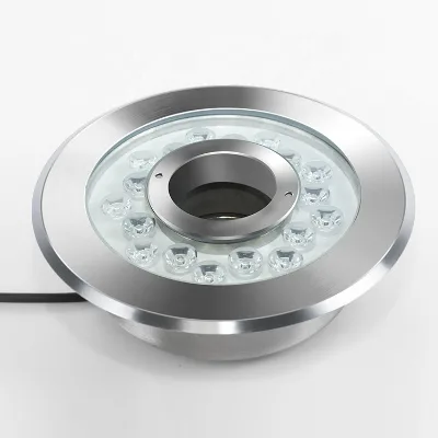 Commercial IP68 24V 9W 12W 18W Donut Type LED Lighted Waterfall Floating Pool Water Inside Control Nozzle Fountain Light