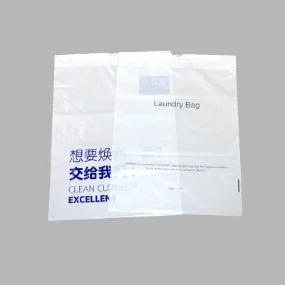Custom hotel logo drawstring laundry bag disposable commercial laundry bag for clothes