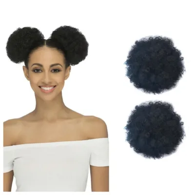 8 Inch Synthetic Afro Puff Curly Bun Short Fluffy Pieces Afro Puff Bun for Black Woman