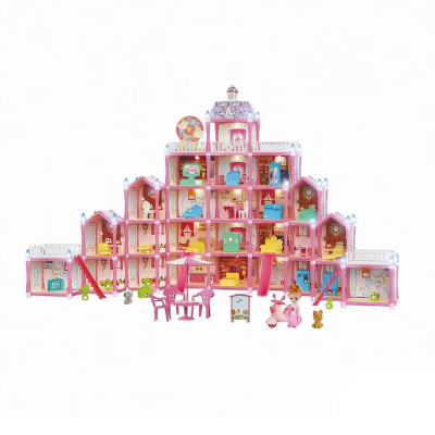 Hot Kids Doll House with 5 Stories 29 Rooms Dolls Home Plays House Toys Accessories Girls Doll House Furniture