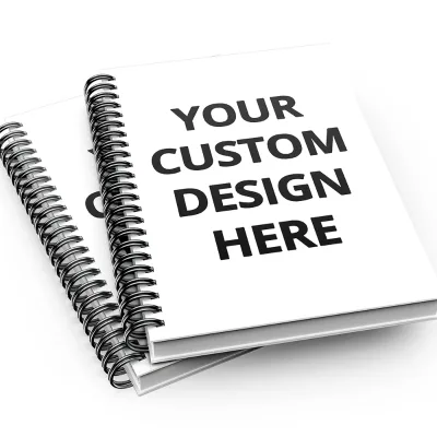 Custom Logo Spiral Notebook Blank White Cover Journal A5 A4 Custom Printed Business Gift Office Stationery Diary