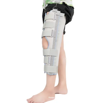 Anatomically Engineered Aluminum Stays Fixer Knee Brace Three-Piece Adjustable Support for Sports Men's Lower Limb