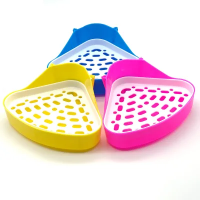 New Upgraded Rabbit Toilet High Border Spray Urine Triangle Pet Toilet