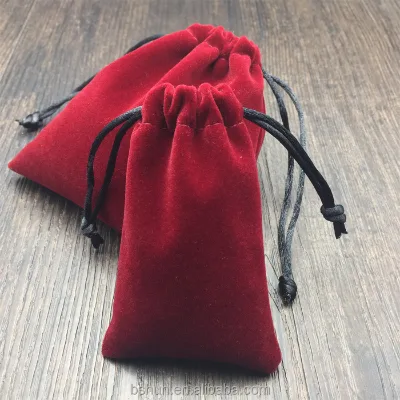 Small Jewelry Velvet Pouch for Wedding Ring Pack