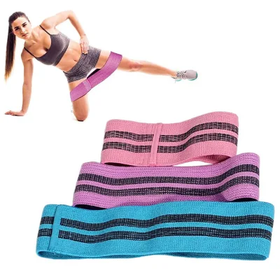 Wholesale Custom Colorful Fitness Elastic Belt Hip Trainer Band Yoga Resistance Band