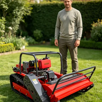 Landscape Maintenance Equipment Crawler Remote Diesel Lawn Mower Wireless Grass Cutter Unit
