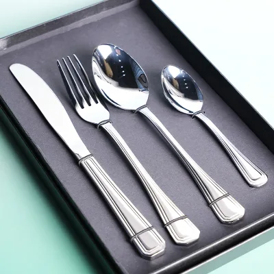 Hot Sale Europe Stainless Steel Dinnerware Sets for Home Dishwasher Safe Premium Flatware Complete Sets