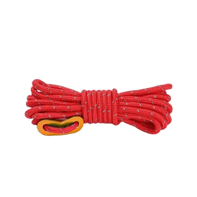 Black Red Yellow Tent Guy Line Tensioner Wind Adjustable Reflective Tent Rope for Camping