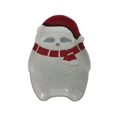 Creative Cartoon Cute Ceramic Cheese Plate Breakfast Sloth Dish for Dessert Fruit Snack Serving