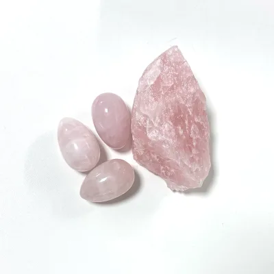 post-partum rehabilitation round shaped smooth crystal jade rose quartz yoni egg for women