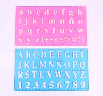 Size Font Motherboard Drawing Board Children Learning Tools Transparent Hollow Ruler