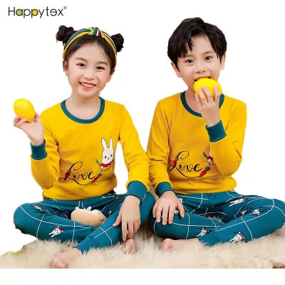 Baby Enfant Pyjama Long Sleeves Lounge Wear Cartoon Kids Pajama 100% Cotton High Quality Character Sleepwear 2 PCS Set