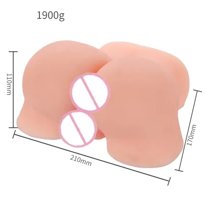 Factory Supply 1.9 kg Male Silicone Sex Toy Hot Sale Soft Sexy Women Pussy Ass Masturbator for Man