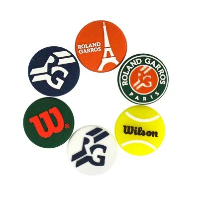 Custom Logo Tennis Racket Anti-Shock Absorber Dampener Embossed Cartoon Design Rubber Vibration Dampener Accessories