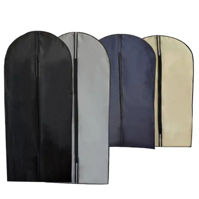 Customized Non-Woven PEVA Coat Cover With Printed logo Style Dust Bag for Garment Suit Fashionable Storage Solution