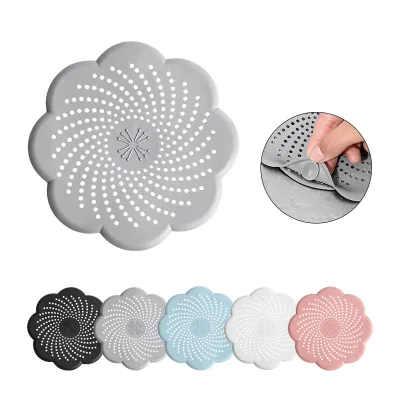 Flexible Silicone Floor Drain Hair Catcher Anti-Clog Deodorant Cover for Kitchen Sinks
