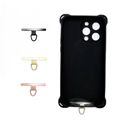 Upgrade Mobile Phone Lanyard Light Metal Patch Ultra-Slim Stainless Steel Slip Case Customizable Colors Logo T-Shaped Design